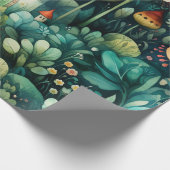 Papier Cadeau Fairytale en Fairyland Maison de champignons Green (Coin)