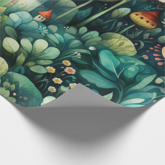 Papier Cadeau Fairytale en Fairyland Maison de champignons Green (Coin)