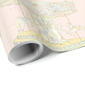 Papier Cadeau Fairytale Vintage Amusement Park (Coin rond)