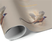 Papier Cadeau Faisan, Chasse Royale (Coin rond)