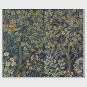 Papier Cadeau Faisan d'arbre boisé William Morris (Plat)