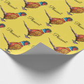 Papier Cadeau Faisan drôle dans le casquette (Coin)