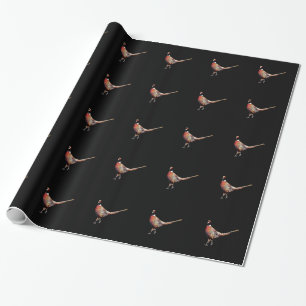 Papier Cadeau Faisan étranglé d'anneau