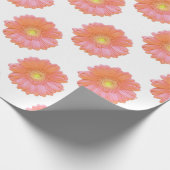 Papier Cadeau Faisée de gerbera orange (Coin)