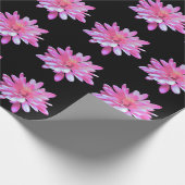 Papier Cadeau Faisée rose, zinnia, cosmo, motif de tournesol (Coin)