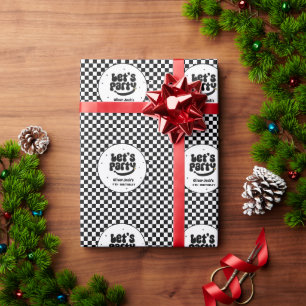 Papier Cadeau Faisons la fête Joyeux Anniversaire