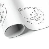 Papier Cadeau Fait avec amour (Coin rond)