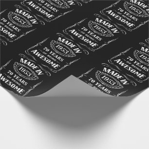 Papier Cadeau Fait en 1953 70 ans d'être génial anniversaire 202