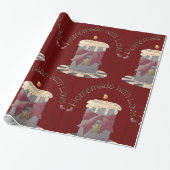 Papier Cadeau Fait Maison Avec Bougie D'Amour (Déroulé)