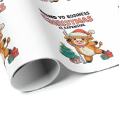 Papier Cadeau Faites attention à vos affaires Noël est cher Vach (Coin rond)