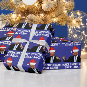 PAPIER CADEAU FAITES DE NOËL DE GRANDS NOËL TRUMP