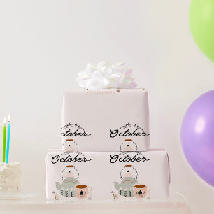 Papier Cadeau Faites-en un Octobre inoubliable