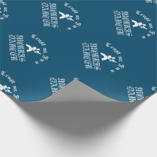 Papier Cadeau Faites-moi confiance Je Suis Morris Dancer Texte B (Coin)