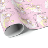 Papier Cadeau Faites une fille de bébé désirable (Coin rond)