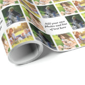 Papier Cadeau Faites votre propre collage photo et texte (Coin rond)