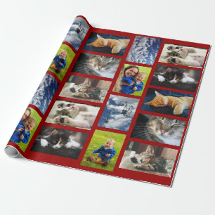 Papier Cadeau Faites votre propre collection de 9 photos sur le 