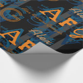 Papier Cadeau faites votre propre motif de nom moderne et person (Coin)