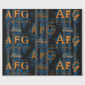 Papier Cadeau faites votre propre motif de nom moderne et person (Plat)