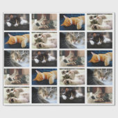 Papier Cadeau Faites votre propre photo-collage en blanc (Plat)