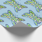 Papier Cadeau Faith Inspirational Blue Butterfly Wrapper Papier (Coin)