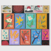 Papier Cadeau Fake Masterpiece Collection de timbres aléatoires (Plat)