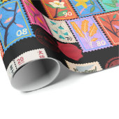 Papier Cadeau Fake Masterpiece Collection de timbres aléatoires (Coin rond)