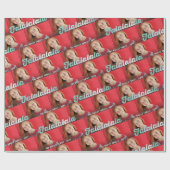 Papier Cadeau Falalala Mint Ombre Script Noël Multi Photo (Plat)