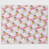 Papier Cadeau Falalala Pink Ombre Script Noël Multi Photo (Plat)