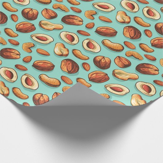 Papier Cadeau Fall Nuts Blue Thanksgiving (Coin)