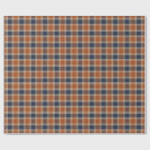 Papier Cadeau Fall Plaid Faux Fabric Texture Wrapping Paper Roll (Plat)