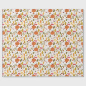 Papier Cadeau Fall Pumpkin Pattern (Plat)