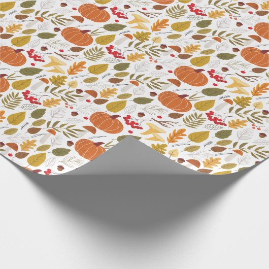 Papier Cadeau Fall Pumpkin Pattern (Coin)