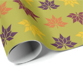 Papier Cadeau Fall Whimsy - Beaux Feuilles de Thanksgiving (Coin rond)