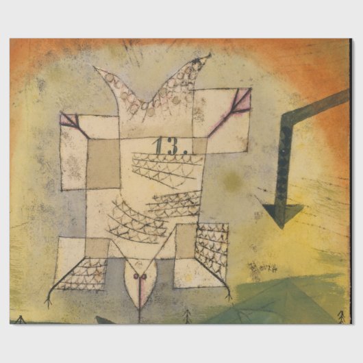 Papier Cadeau Falling Bird Paul Klee 1919 (Plat)