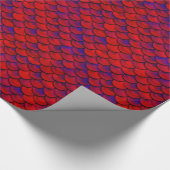 Papier Cadeau Falln échelles rouges et de pourpre (Coin)