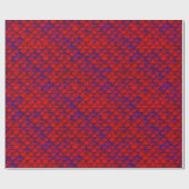 Papier Cadeau Falln échelles rouges et de pourpre (Plat)