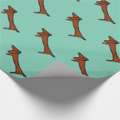 Papier Cadeau Fameux Dachshund Abstrait (Coin)