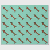Papier Cadeau Fameux Dachshund Abstrait (Plat)
