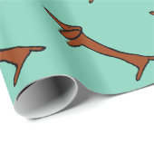 Papier Cadeau Fameux Dachshund Abstrait (Coin rond)
