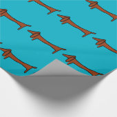 Papier Cadeau Fameux Dachshund Abstrait (Coin)