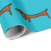 Papier Cadeau Fameux Dachshund Abstrait (Coin rond)