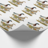 Papier Cadeau Famille de canards de Saxe (Coin)