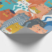PAPIER CADEAU FAMILLE DE CHATS (Coin)