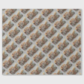 PAPIER CADEAU FAMILLE ÉLÉPHANTE (Plat)