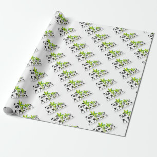 Papier Cadeau Famille Panda