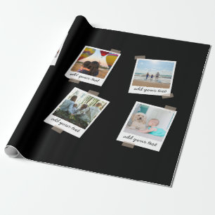 Papier Cadeau Famille personnalisée 6 Photo Collage personnalisé