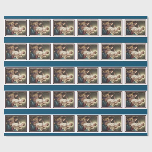 Papier Cadeau Famille sainte, St Joseph, Mary, Jésus (Plat)