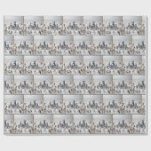 Papier Cadeau Famille Snowman dans un terrain de campagne (Plat)