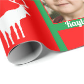 Papier Cadeau Family Christmas Photo (Coin rond)