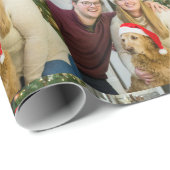 Papier Cadeau Family Photo Christmas (Coin rond)